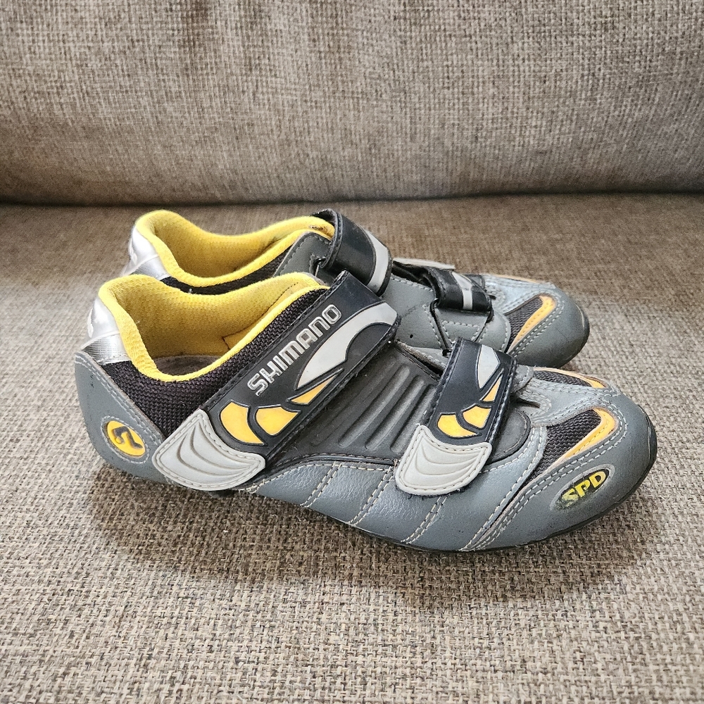 Shimano Clip In Cycling Shoes Yellow Grey 39